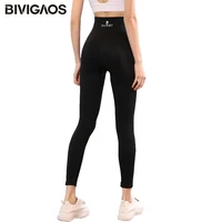 bivigaos body shaper flower fat burning sleep pants high elastic sport fitness leggings women black shaping push up leggings