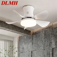 dlmh nordic ceiling fan lamp with remote control led contemporary lighting for home bed dining room