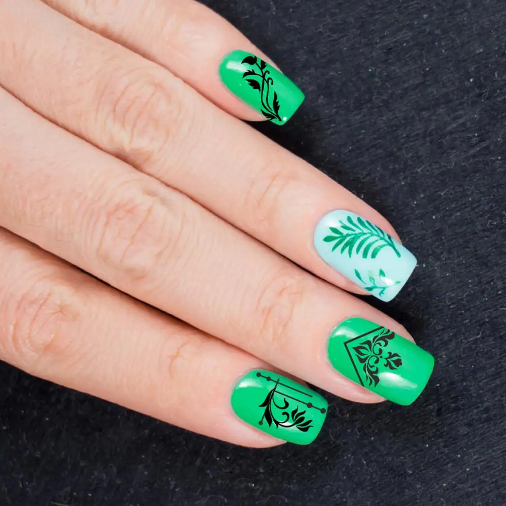 Маникюрный шаблон для стемпинга ногтей 6 х12 см|Шаблоны дизайна ногтей| |