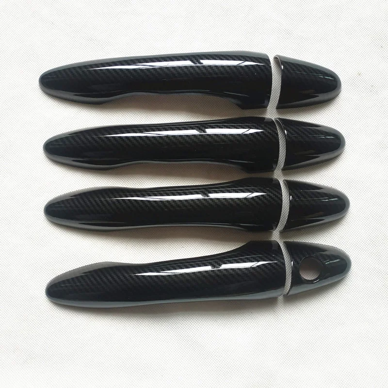 Пластиковая имитация углеродного волокна крышка дверной ручки Накладка для Kia