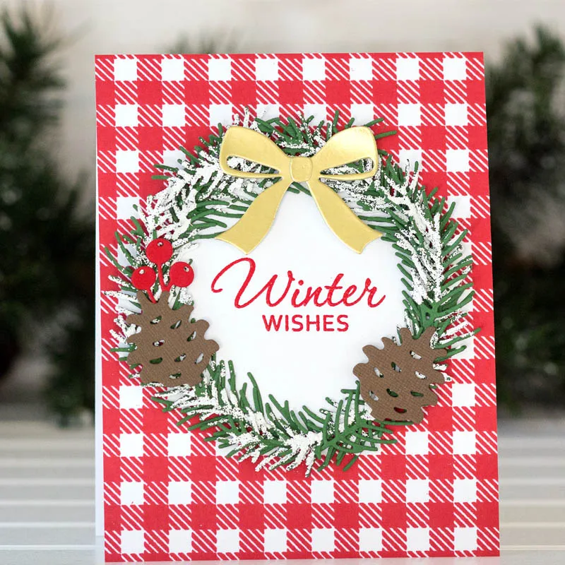 Рождественский бант Ilex конус сосны металлические Вырубные штампы трафареты