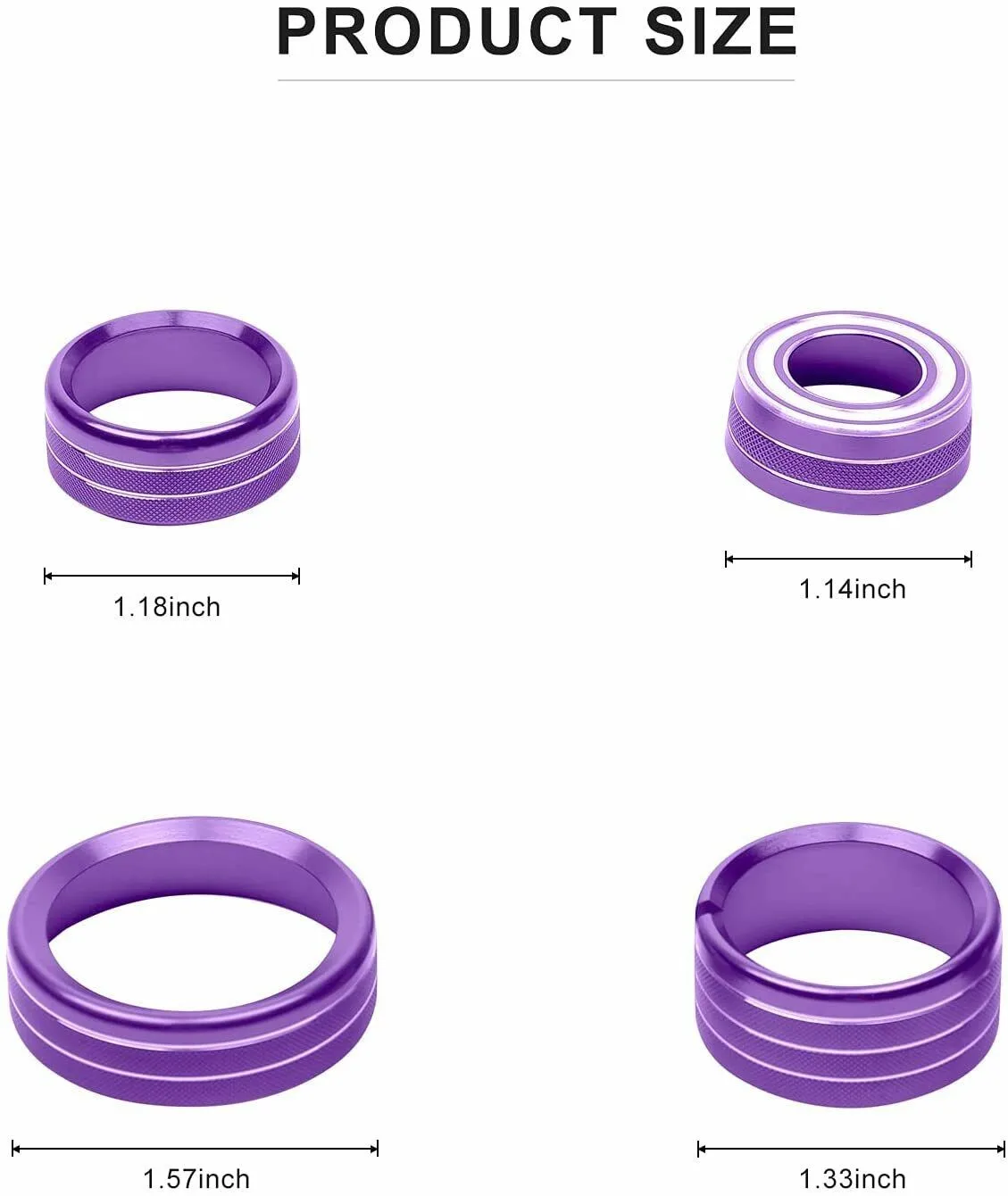 

8pcs Switch Button Knob Aluminum Alloy Center For Chevy Silverado 2014-18