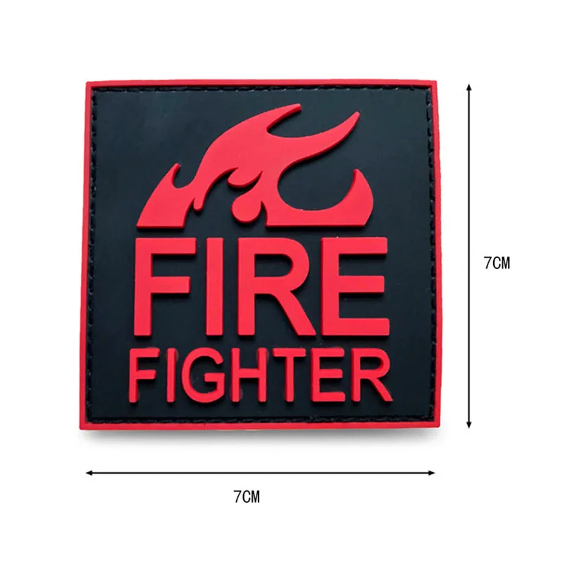 Спасательный ПВХ пожарный Красный Черный патч спасательная Униформа бутик