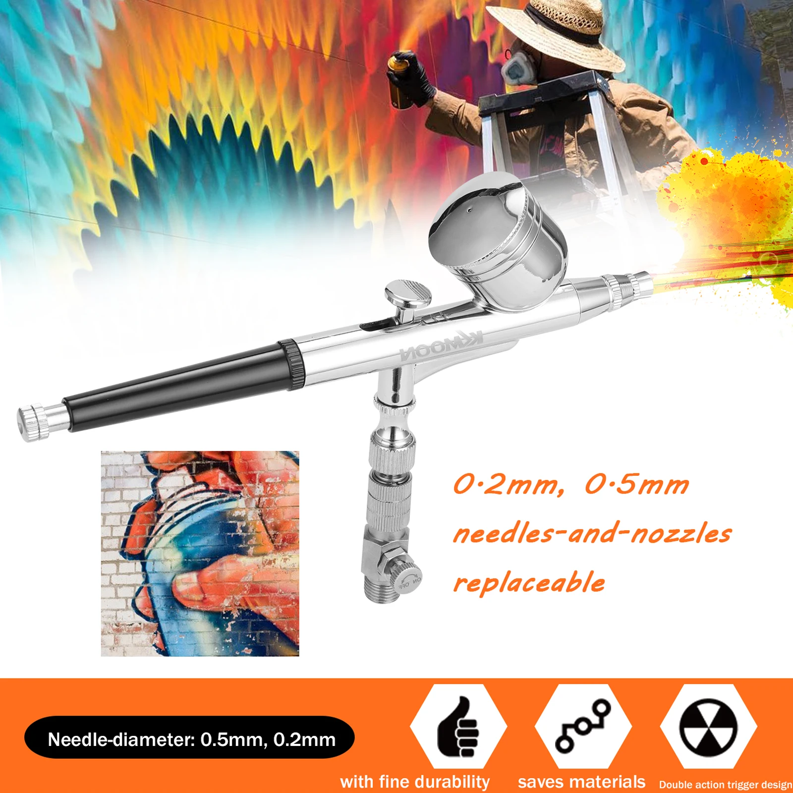 

Professional Airbrush Set for Model Making Art Painting with Air Compressor+Power Adapter+Airbrush Holder G1/8 Fast-adapter