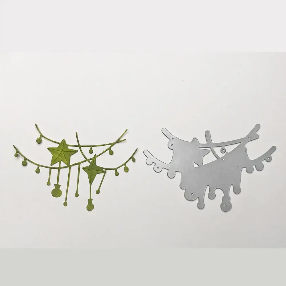 Рождественская звезда фонарь полоса металлические штампы Серебряный трафарет