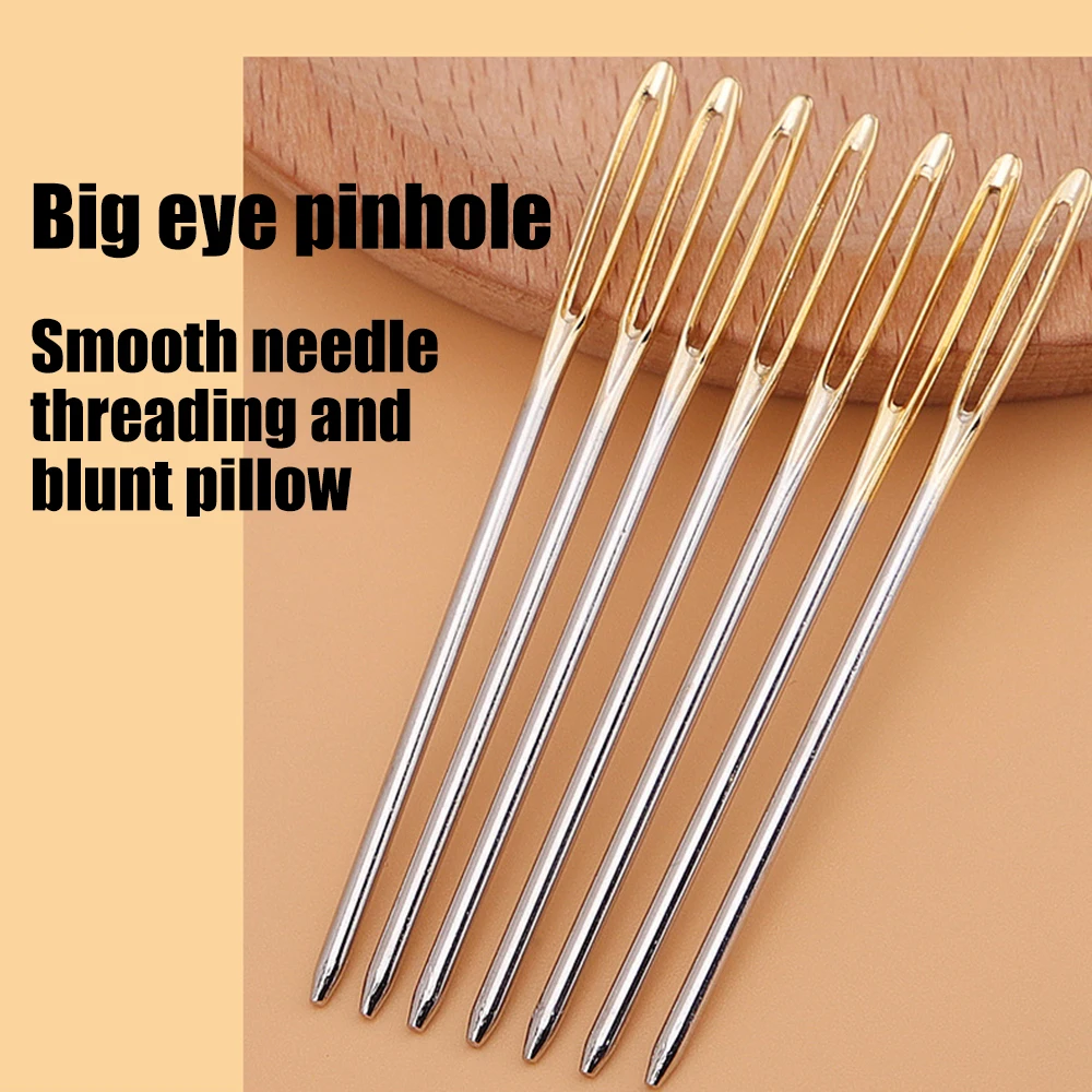 

2 Pieces Large Eye Blunt Needles Wool Thick Hand Darning Needles