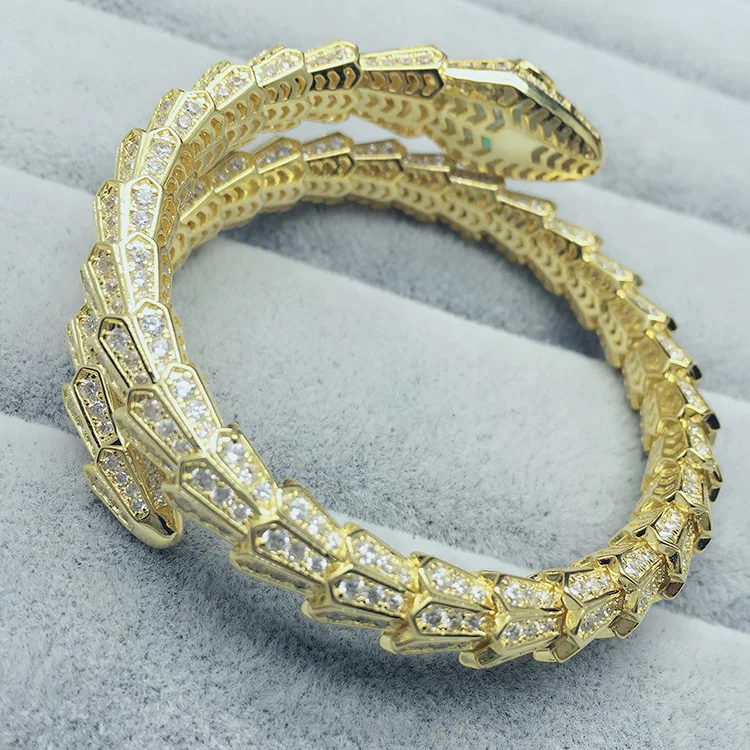 Женский брендовый браслет эффектный сверкающий Роскошный дизайнерский