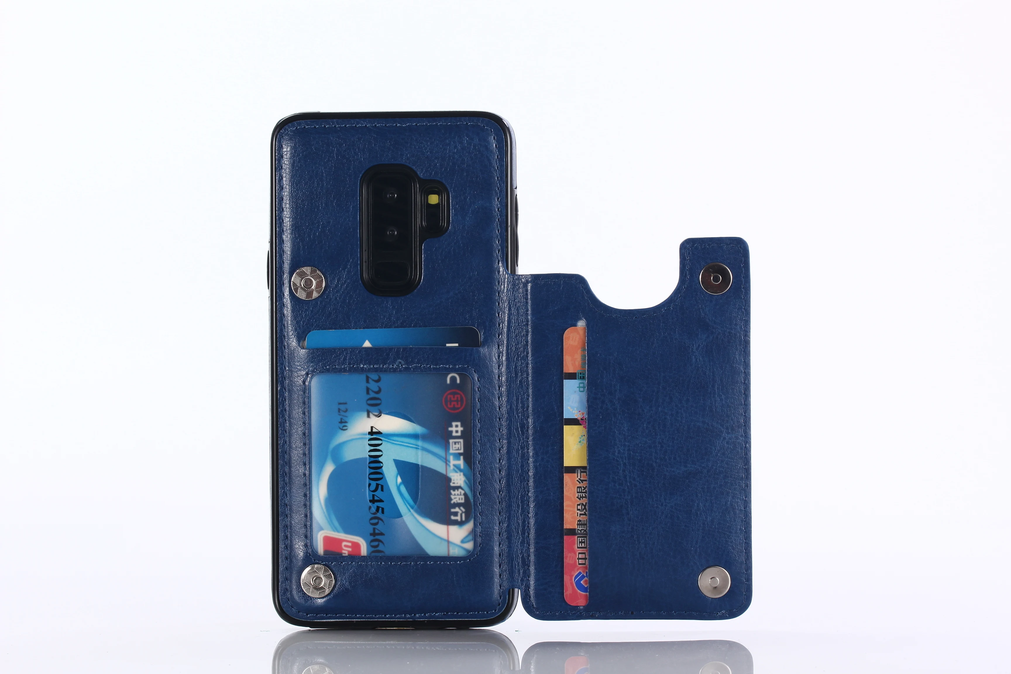 Двухкнопочный Новый Флип кошелек для samsung Galaxy S7 Edge S8 Plus S9 S10 Note8 9 кронштейн чехол из