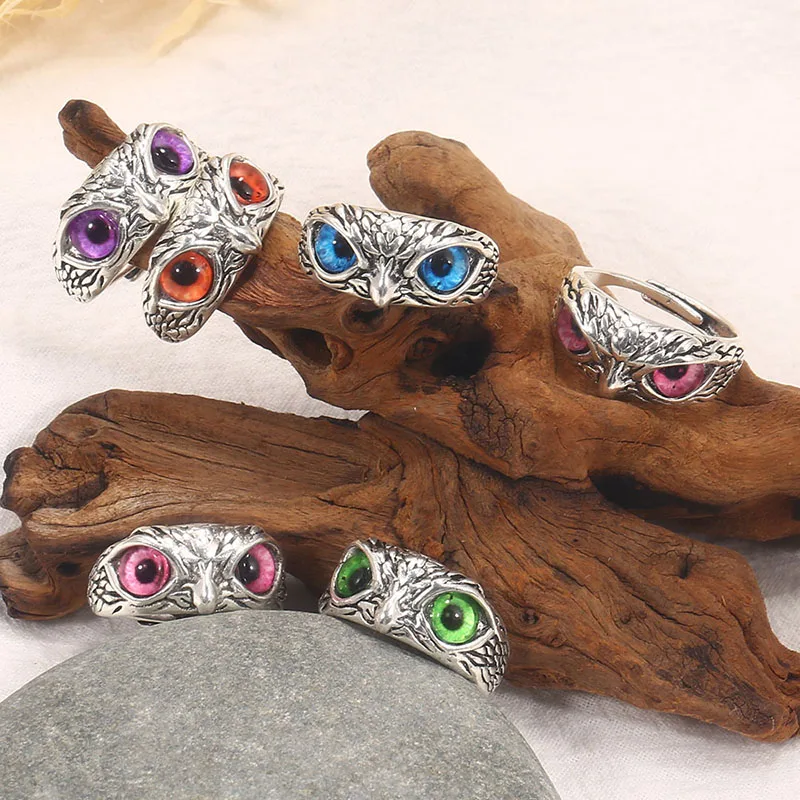 

NEW Charm Ring Multicolor Owl Ring Fashion Jewelry Female Wedding Party Jewelry Ring Women Man Rings Best Gift
