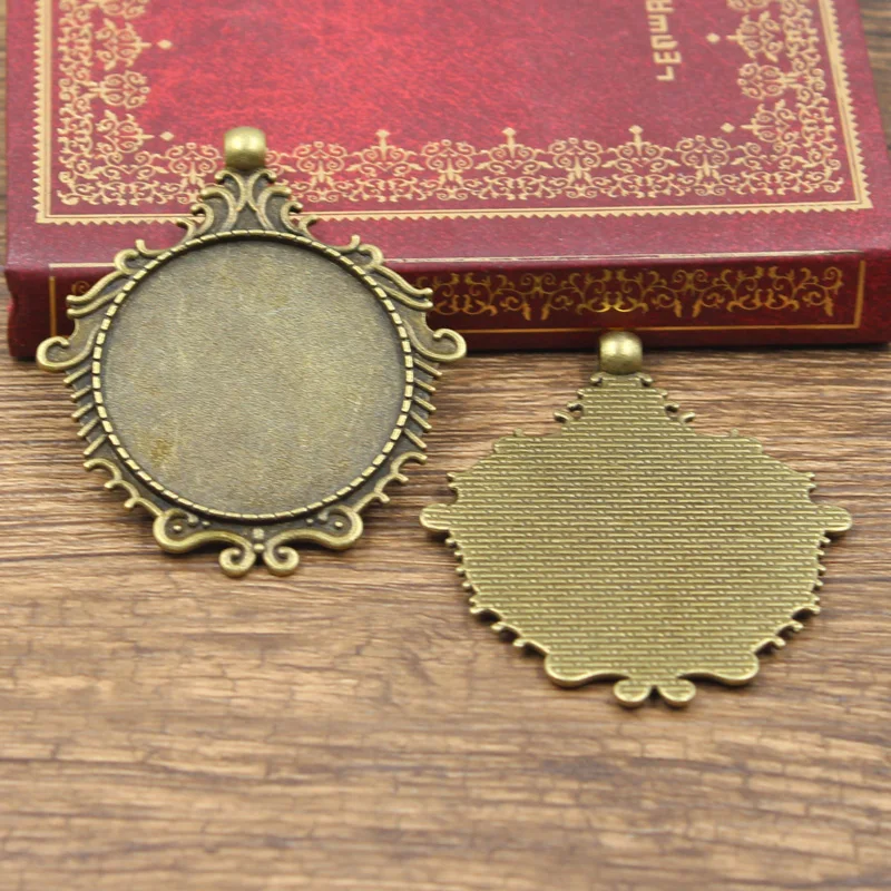 2 шт Новая мода 35 мм Внутренний размер античный бронзовый серебристый цвет