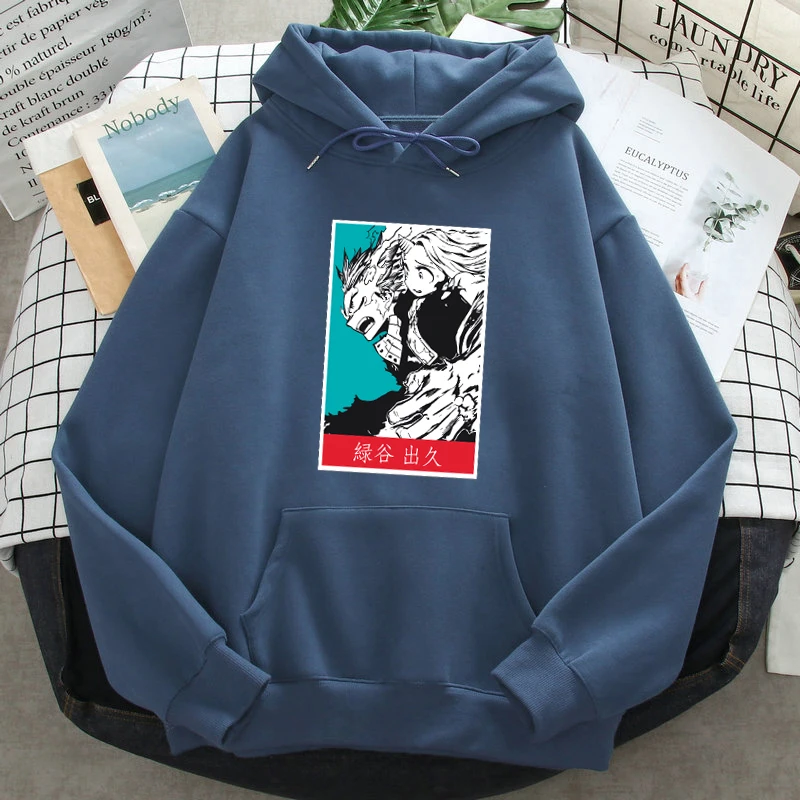 

My Hero Academia Hoodies Man Japan Anime Manga Fleece Warm Autumn Sweatshirts Hooded Mens Fashion Loose Casual Streetwear Hoody