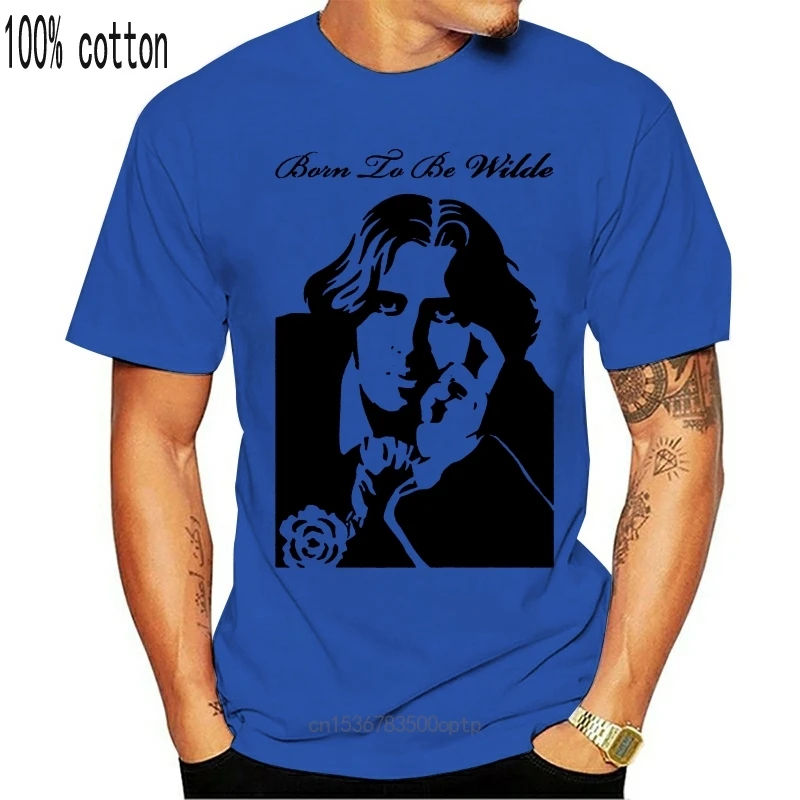 

New Fashion Funny Tops Tees Oscar Wilde T-Shirt 100% Cotton Fashion Men T Shirt Clothing Printed Cotton Man o Neck Top