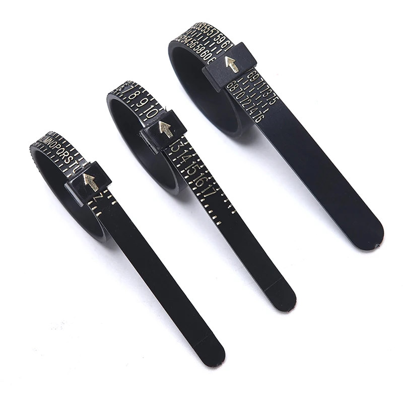 

Черное кольцо измерительная линейка измерительное кольцо стандартное кольцо для пальца круглая рулетка для США/Европы/Великобритании юве...