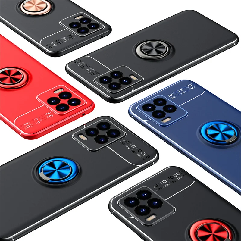 for oppo realme 8 pro case for realme 8 pro cover phone back tpu soft ring magnetic holder for cover oppo realme 8 pro 8i fundas free global shipping