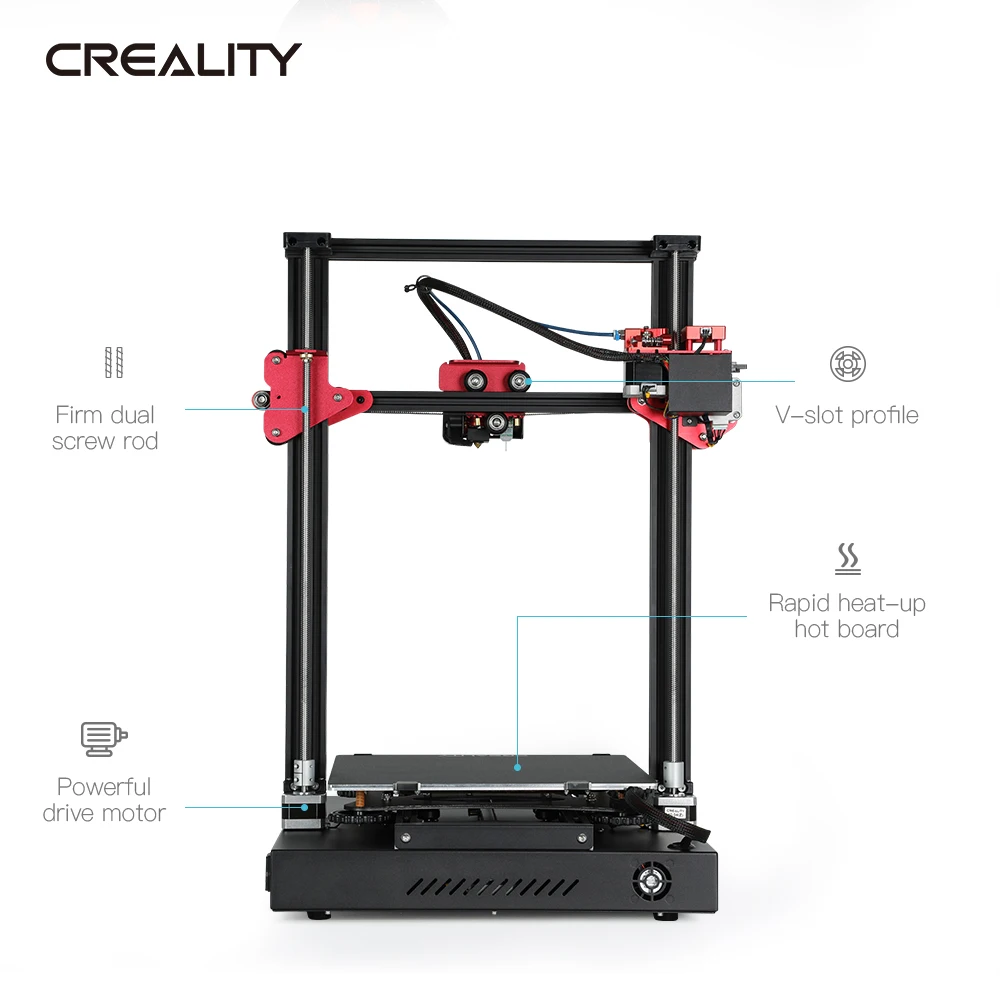 3D-принтер CR-10S Pro V2 MeanWell CREALITY крупногабаритный сенсорный ЖК-дисплей функция