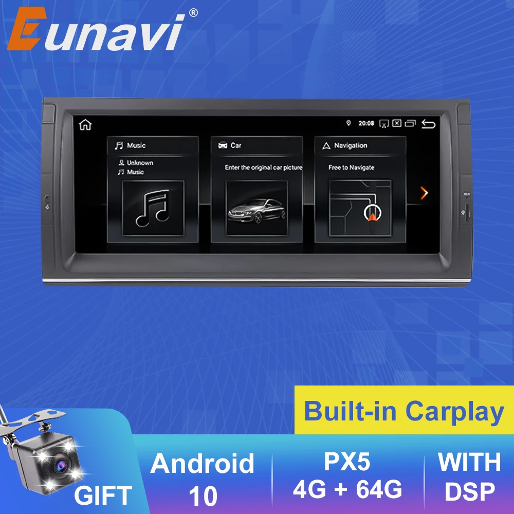 

Eunavi 10.25 inch Car Radio GPS Multimedia Player For BMW E53 E39 X5 Octa Core Autoradio Stereo DSP HD Screen WIFI Android 10