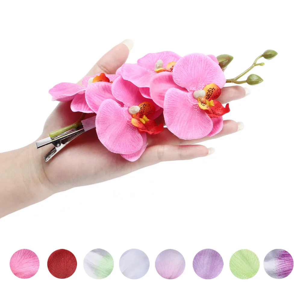 Женские Цветочные заколки для волос свадебные Гавайские вечерние Прямая