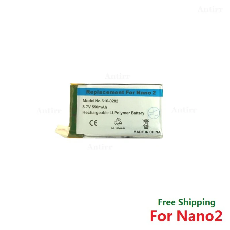 

Original new Replacement Battery For ipod Nano2 2G 2nd Generation MP3 Li-Polymer Rechargeable Nano 2 616-0282 Batteries