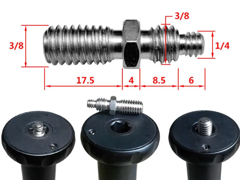 50PCS Tripod Center Screw Male 1/4 to 3/8 Converter Adapter for Photo Clam Benro SIRUI TRIOPO DIAT and Monopod | Электроника