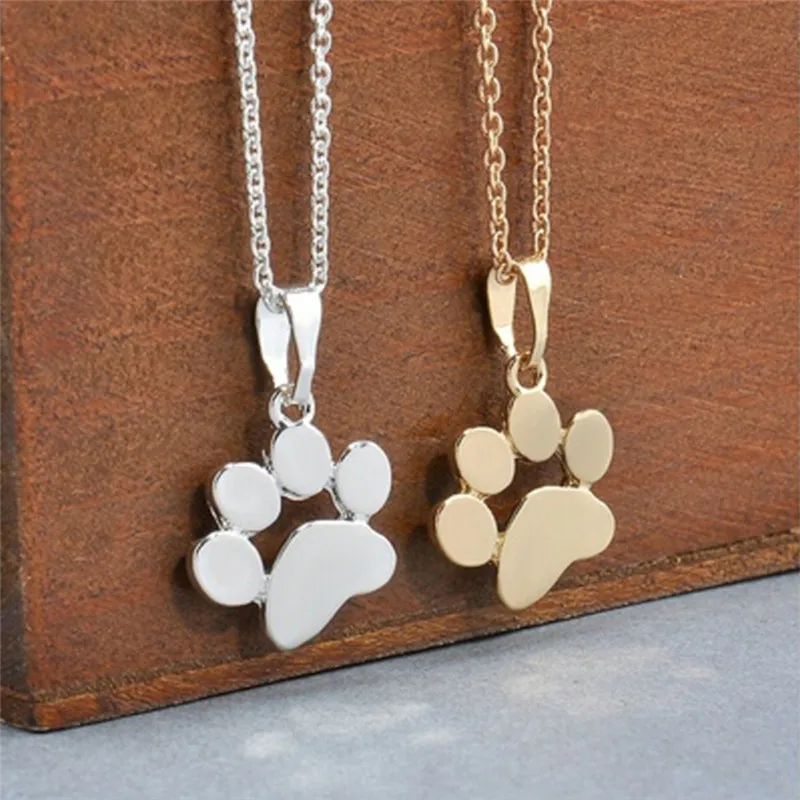 

New Chokers Necklace Tassut Cat And Dog Paw Print Animal Jewelry Women Pendant Cute Delicate Statement Necklaces
