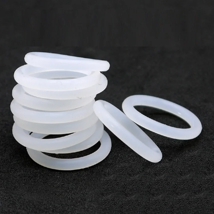 

10pcs VMQ O Ring Seal Gasket Thickness CS 5mm OD 15 ~ 80mm Silicone Rubber Insulated Waterproof Washer Round Shape White Nontoxi