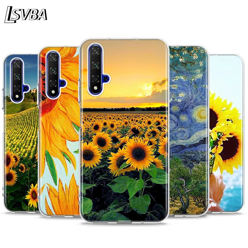 

Sunflower Van Gogh Silicone Cover For Honor 20 20S 20E 8 8A Prime 8X MAX 8C 8S 7A 7C 7S Pro Phone Case