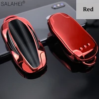luxury soft tpu car smart remote key case full cover shell for tesla model 3 s x 3 buttons key holder protector auto accessories