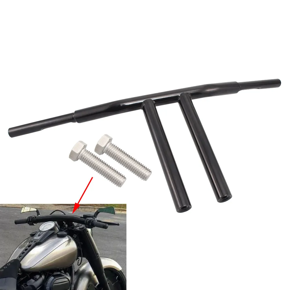 Ручка для мотоцикла 12 дюймов Т образный руль Harley Touring Road Glide FLTRX Softail Fat Boy FLSTF Dyna Bob