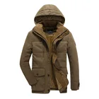 Мужская зимняя одежда, мужская зимняя хлопковая одежда, длинная плюшевая Толстая куртка, Мужская молодежная ветрозащитная куртка для отдыха