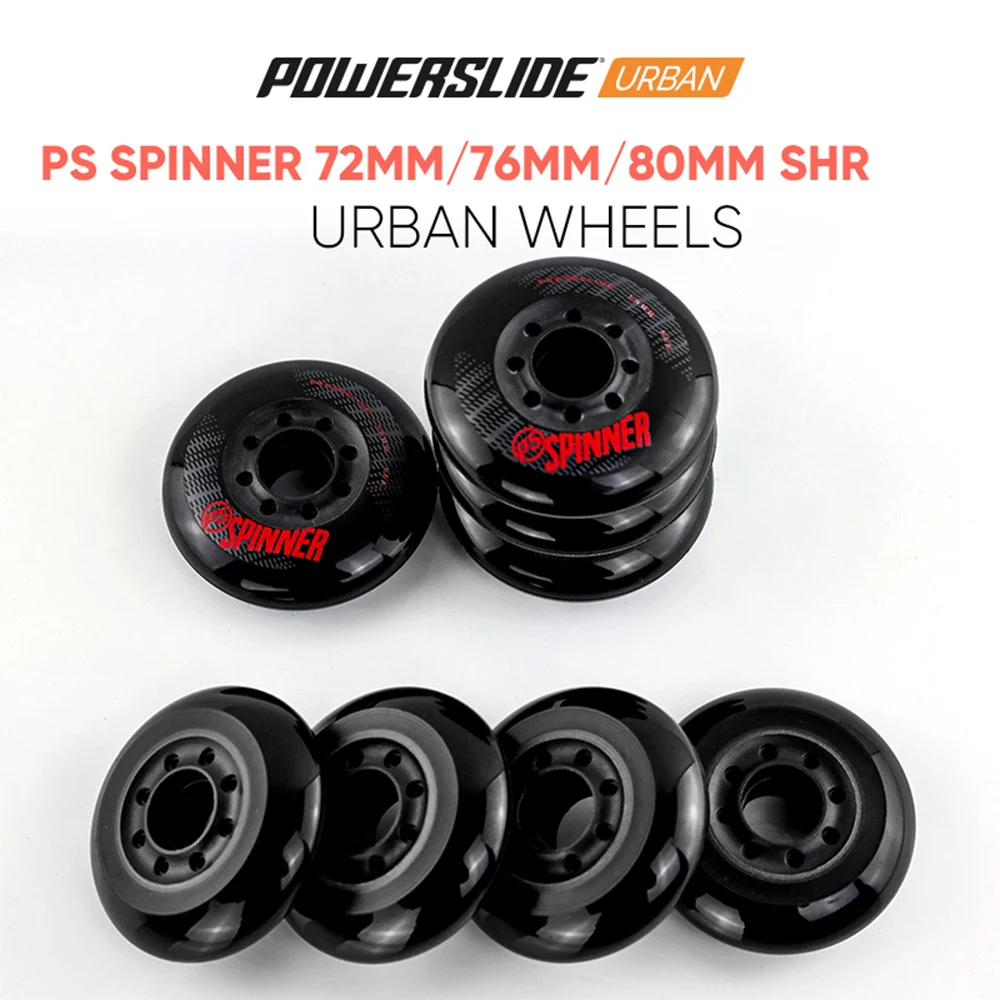 8 шт. 100% оригинальные колеса Powerslide Spinner 72 76 80 мм 85A городские встроенные для