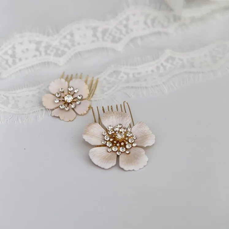 Простые Свадебные Заколки Стразы с цветочным рисунком модные свадебные