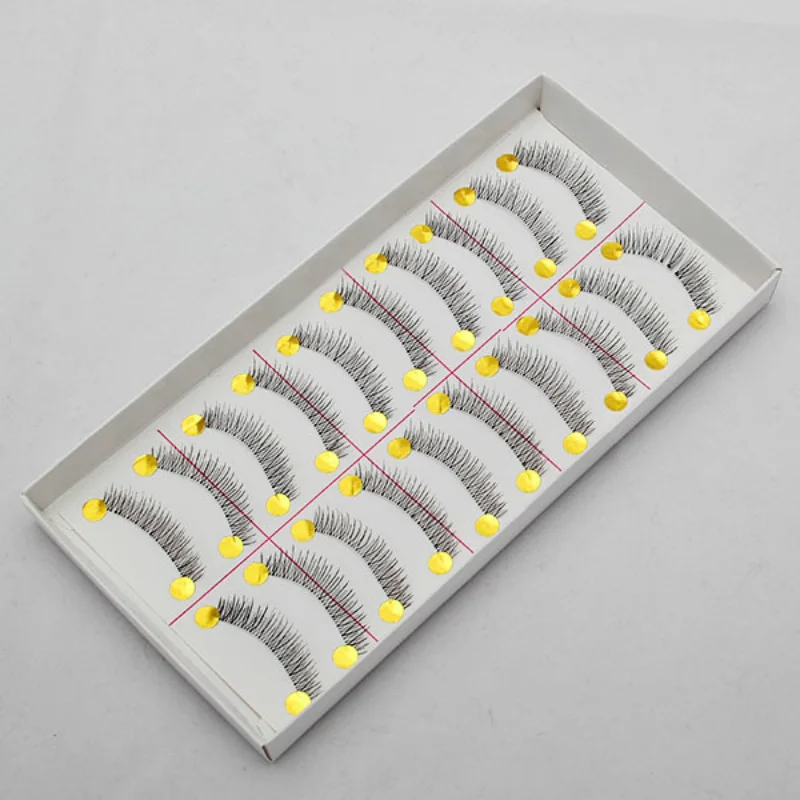 10 пар Красивые Длинные Накладные ресницы для макияжа натуральные поддельные