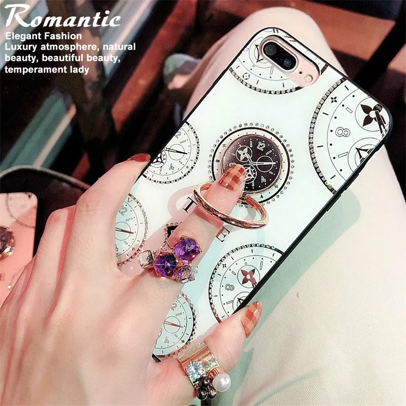 For Huawei P20 30 Pro Lite Mobile Shell Net Red Tide Mate 20 Glass 7 Rhinestone Ring Bracket Female Car |