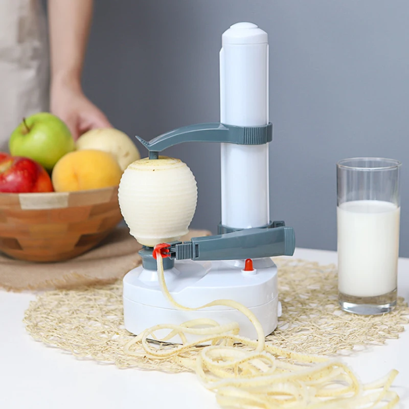 

Electric Spiral Apple Peeler Cutter Slicer Fruit Potato Automatic Battery Operated Machine Peeler Slicer Machine Kitchen Tools