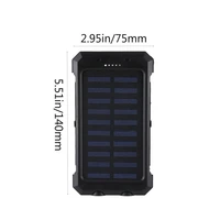 diy solar power bank case 2 usb ports external charger powerbank case for emergency outdoor camping travel with compass