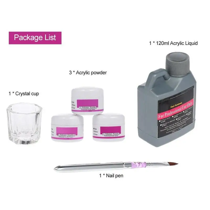 

XIAOBANBAN Nail Kit Professional Set Acrylic Nail Kit Acrylic Nail Art Set Liquid Polymer Powder Tips Manicure Forms Tool