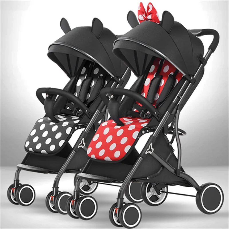 BETSOCCI Twin Baby Multi-feet Stroller  Lightweight Foldable Double  Seated,Reclined And Detachable Second  Multi-feet stroller