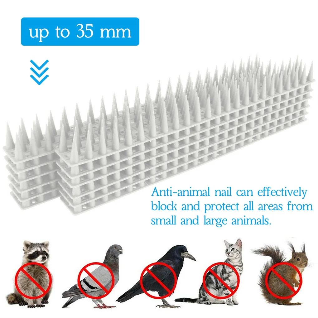 10Pcs Fence Wall Spikes Cat Animal Repellent Plastic Anti Theft Deterrent For Garden Fences Invader Bird PP Spikes Dog Repeller