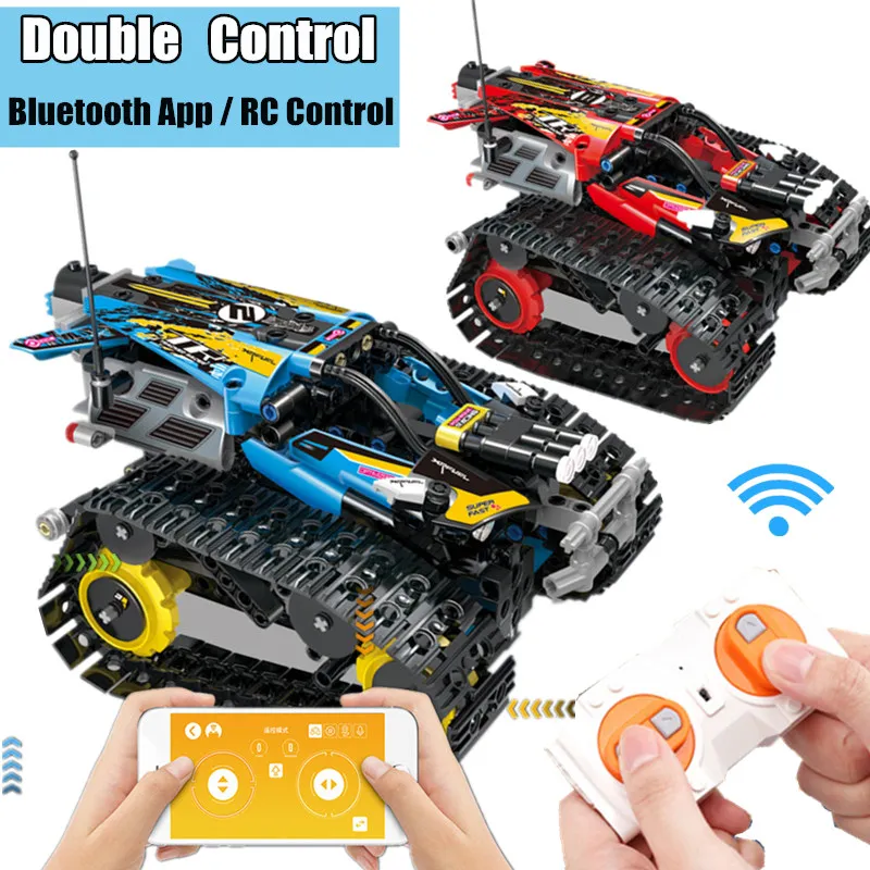 Новый MOC RC Гусеничный гонщик Автомобильный Электрический двигатель функция