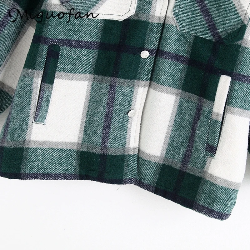 Женская Повседневная рубашка в клетку на пуговицах с карманами | одежда