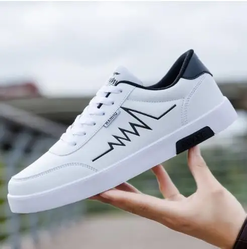 2019 очень хорошее качество весенние белые туфли мужская повседневная обувь