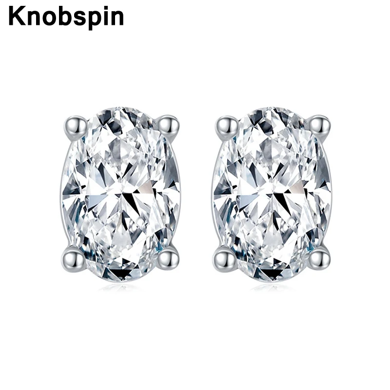 

Серьги-гвоздики женские из серебра 100% пробы, 4 Х6 мм