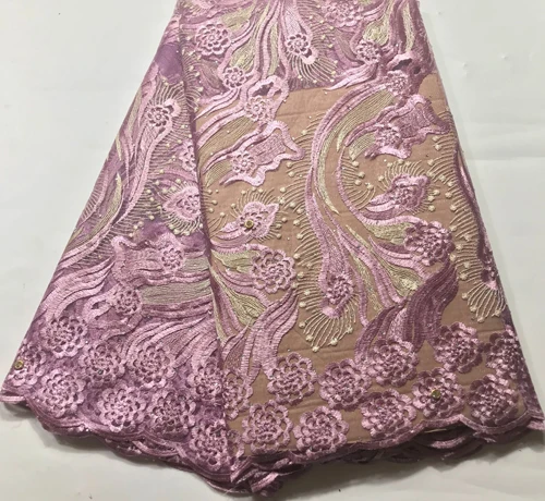 Hot Sale Nigerian Laces Fabrics High Quality African Lace Fabric Wedding French Net Fabrica 5 Yards CSH038 | Дом и сад
