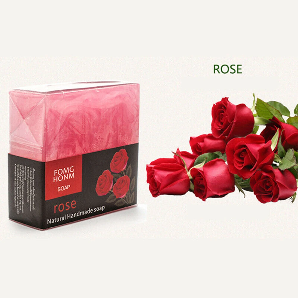 Фруктовое мыло натуральный розовый бамбуковый уголь увлажняющее отшелушивающее