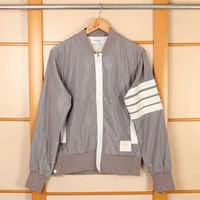 2021 tb fashion brand baseball jacket men zipper waterproof windbreaker mens thin sport casual coat male outdoor clothing