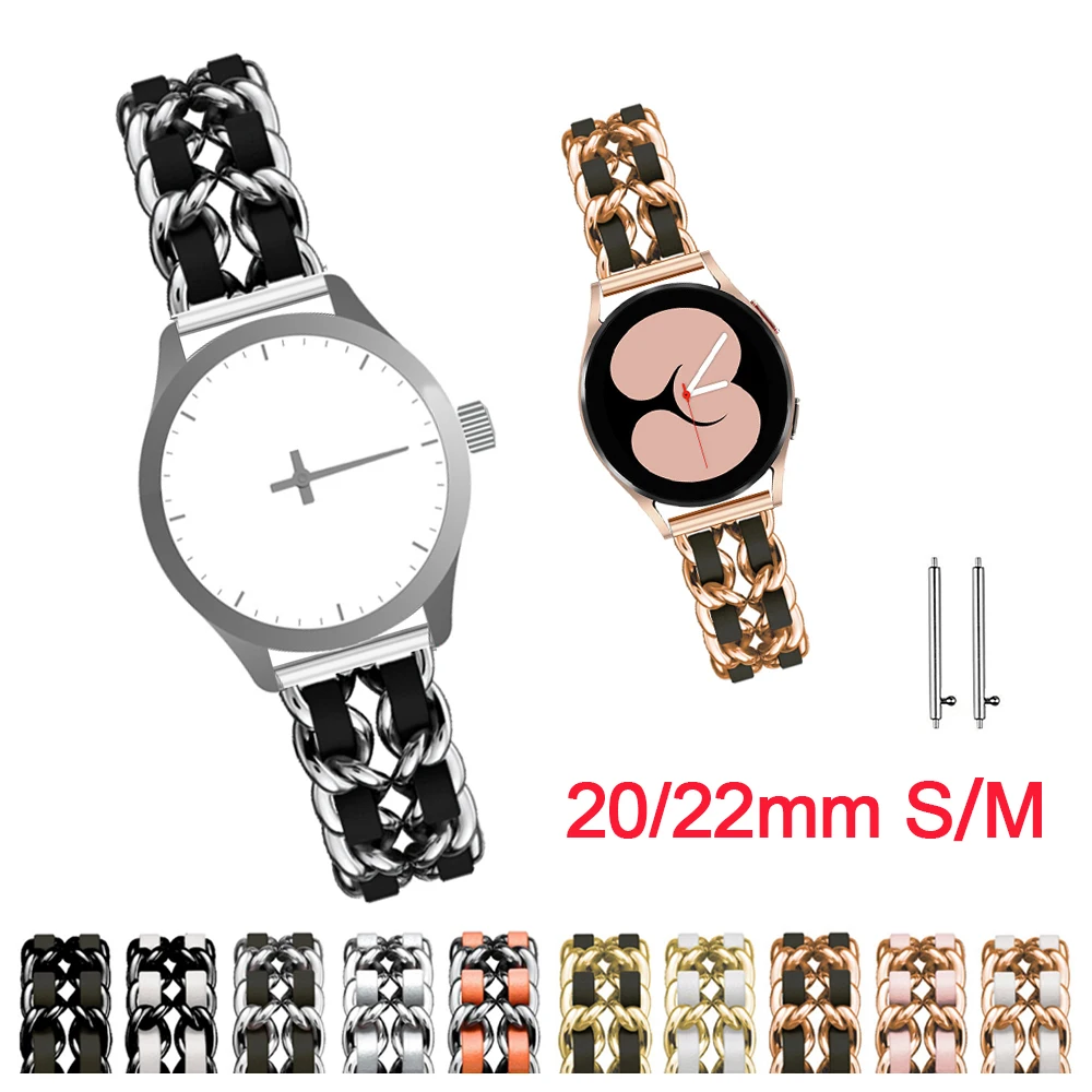 

Ремешок из нержавеющей стали для наручных часов, быстросъемный металлический браслет для Samsung, аксессуары для смарт-часов HUAWEI, 20/22 мм