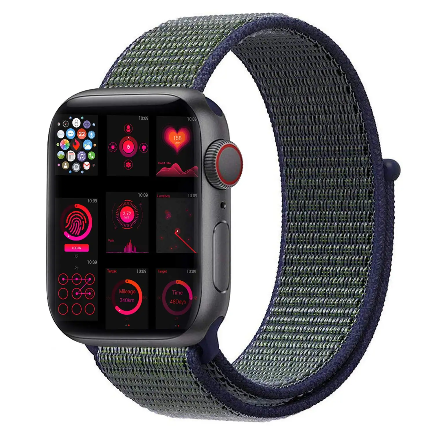 Ремешок для наручных часов Apple Watch Series 5 4 40 мм 44 браслет нейлоновый Браслет спортивный бесшовный ремешок для iwatch серии 3/2/1 38 мм 42 мм аксессуары - Цвет ремешка: Midnight-Fog