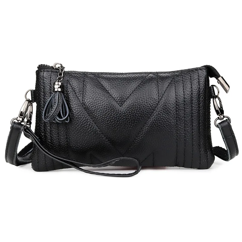 Женская сумка с бахромой на одно плечо из воловьей кожи|Сумки ручками| |