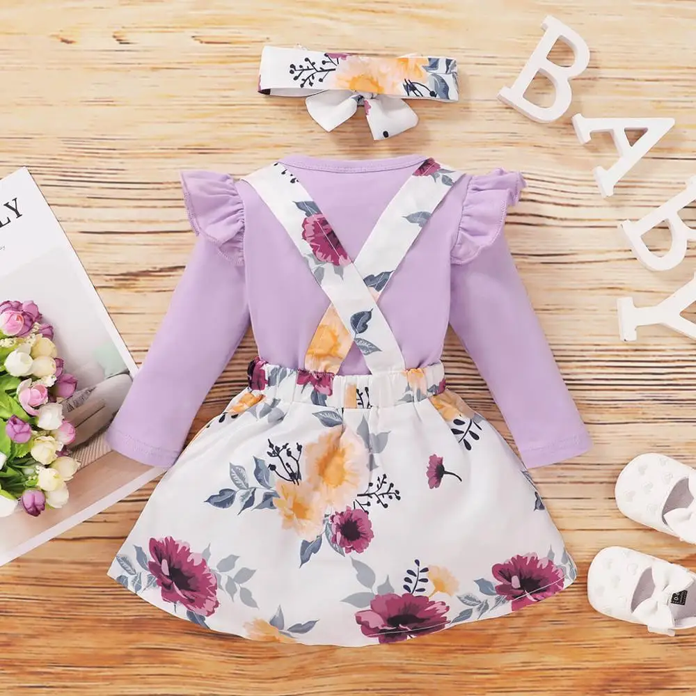 Комбинезон для новорожденных с длинным рукавом и оборками на возраст 0-3 месяца |