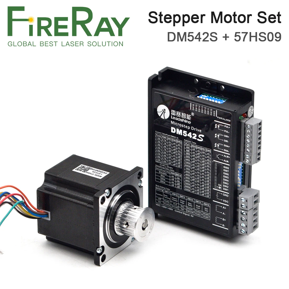 FireRay Leadshine 3 фазы шагового драйвер DM542S и двигатель 57HS09 или 57HS22 A для Co2 машина